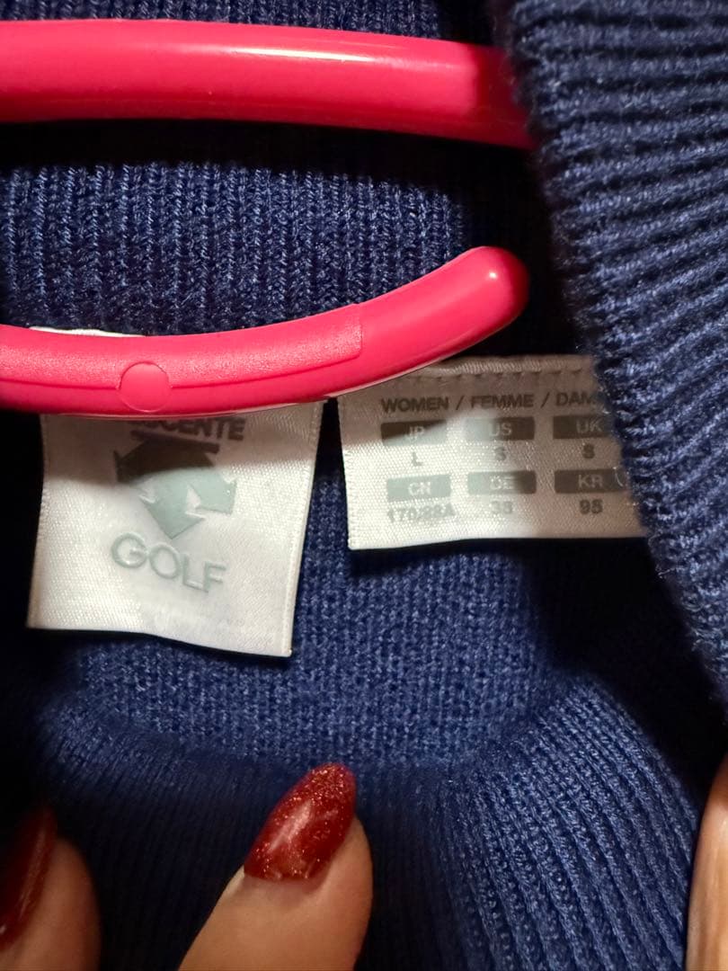 デサント　レディース　ハーフジップニット