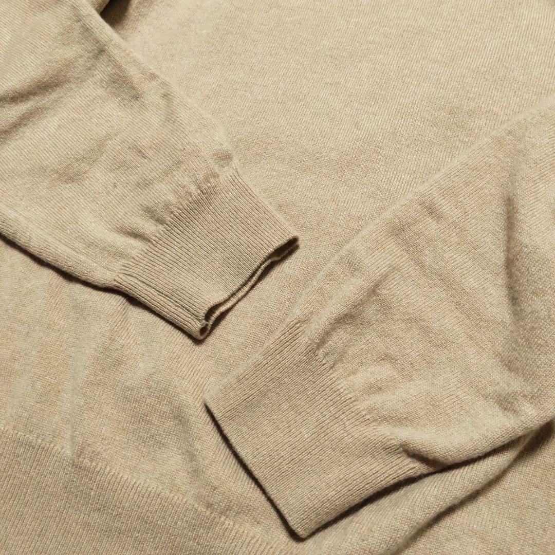 カシミア100% ジョンストンズオブエルガン クルーネックニット ベージュ L