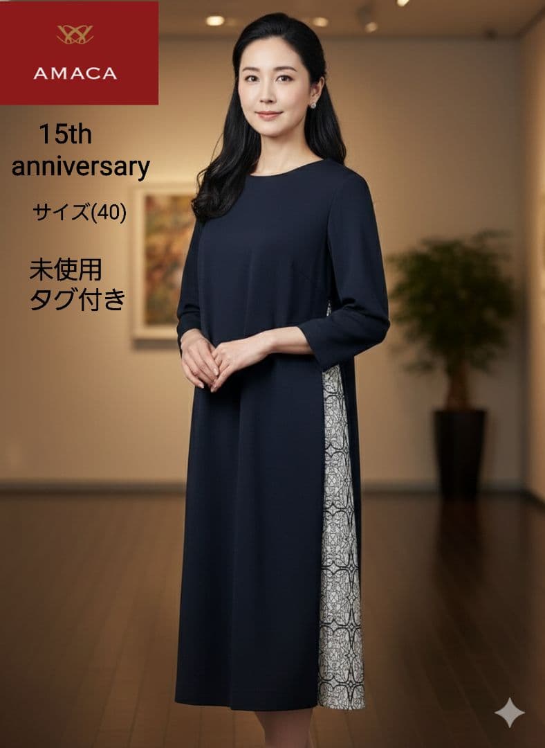 タグ付き AMACA Precious Collection　コンビワンピース