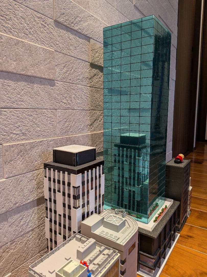 Nゲージ自作ストラクチャー ミラーガラス風オフィスビル