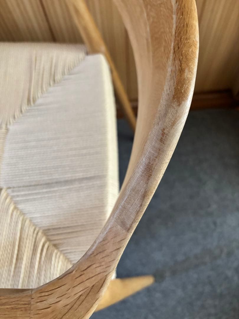 値下げ不可愛知県刈谷市/木製アームチェア ペーパーコードチェア/送料込み