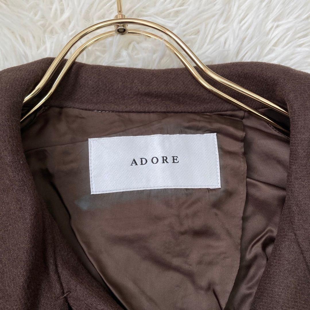 《美品》 ADORE ポンチョ型コート ブラウン 36 ダブルボタン 大人 上品