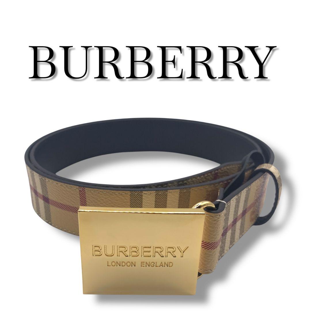 美品★Burberry　バーバリー　ベルト　リバーシブル97-107cm