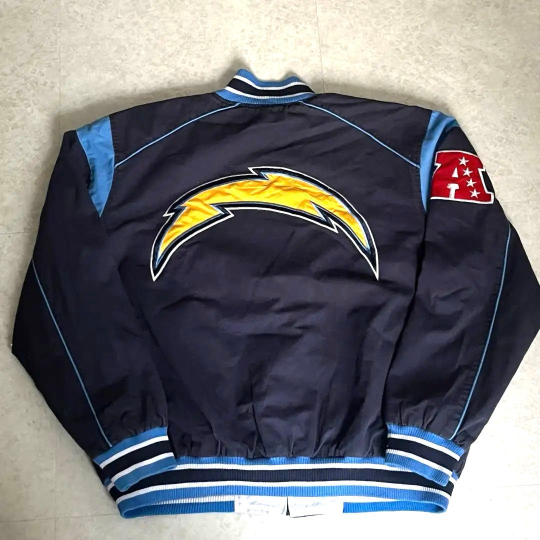 NFL チャージャーズ　リバーシブルスタジアムジャケット　コットンナイロン　ロゴ
