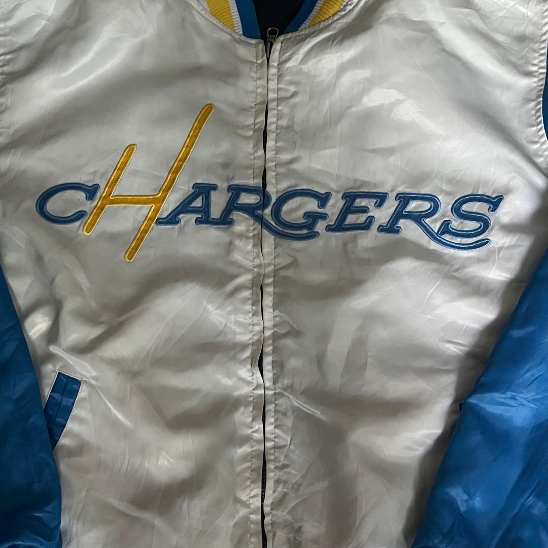 NFL チャージャーズ　リバーシブルスタジアムジャケット　コットンナイロン　ロゴ