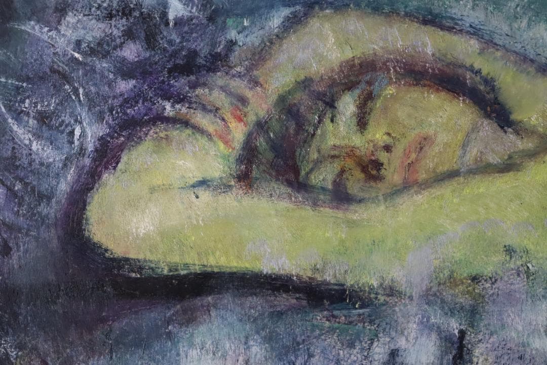 真作保証 和気史郎 「横たわる裸婦」 肉筆12号 1977年 スピリチャル画家｜