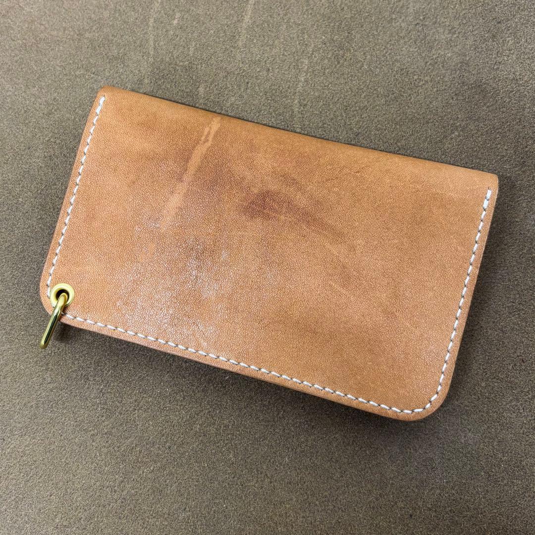 ホースバット トラッカーウォレット ミドル ナチュラル 3層 Guidi