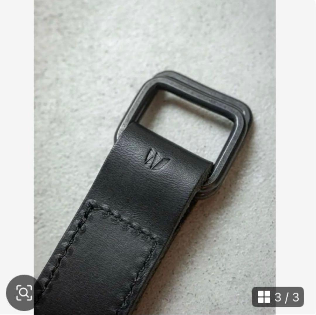 W double nylon belt ovyダブルナイロンベルト ブラック