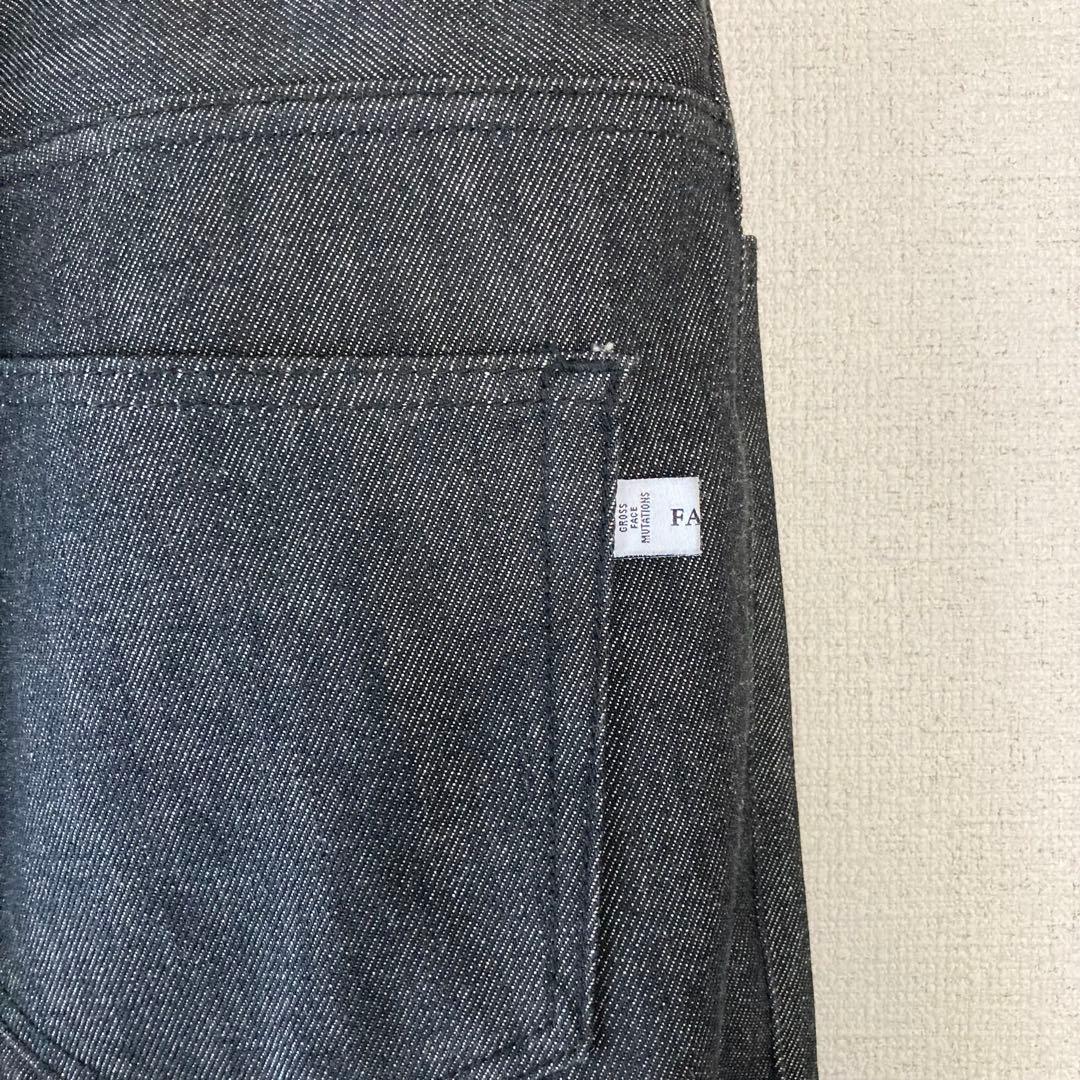 FACETASM タックデニムワイドパンツ ブラック 3 RB-PT-M16 FACETASM RB