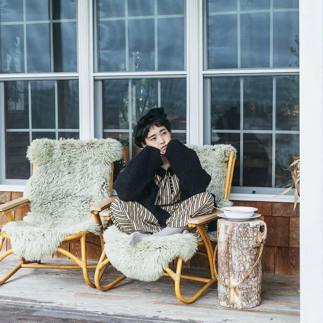 nest Robe リネンストライプフリルチュニック　ネストローブ　ワンピース