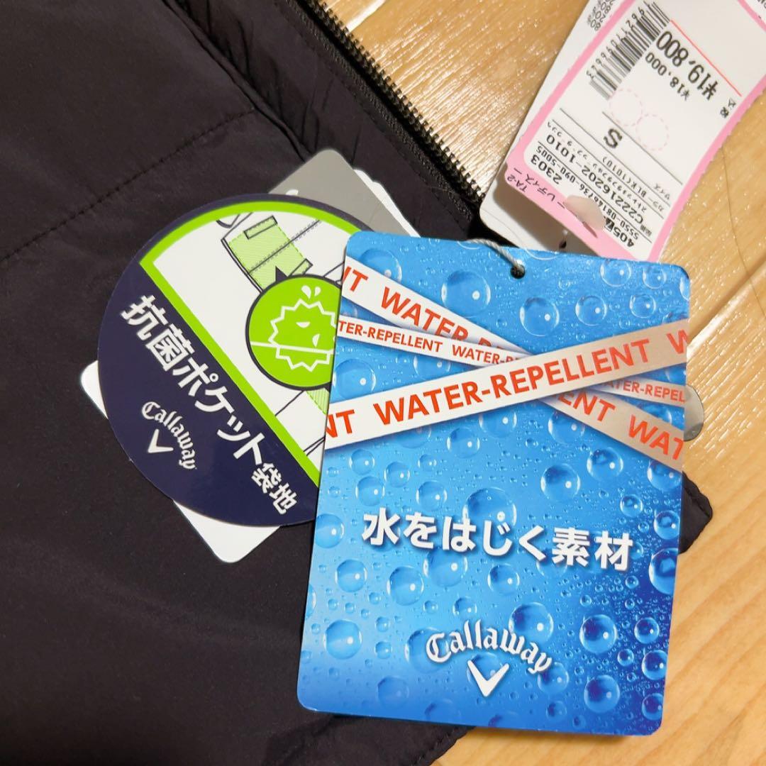 新品タグ付き　キャロウェイ　Callaway フルジップダウンベスト　黒　S