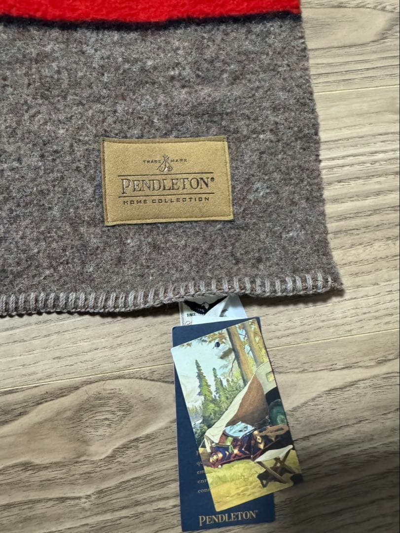Pendleton ウールブランケット レザー付き
