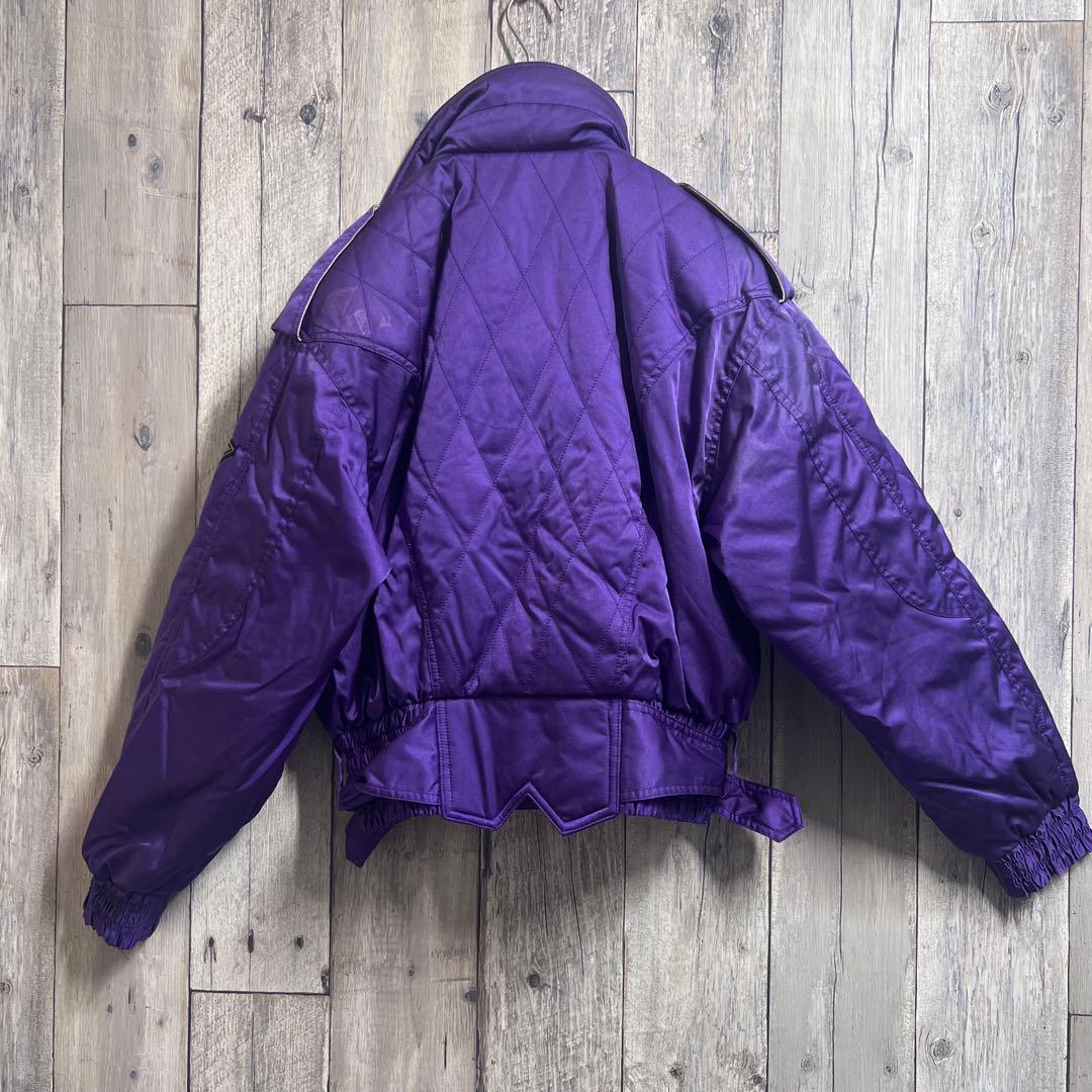 美品 レトロ スキーウェア セットアップ 紫 黒 LLサイズ - メルカリ