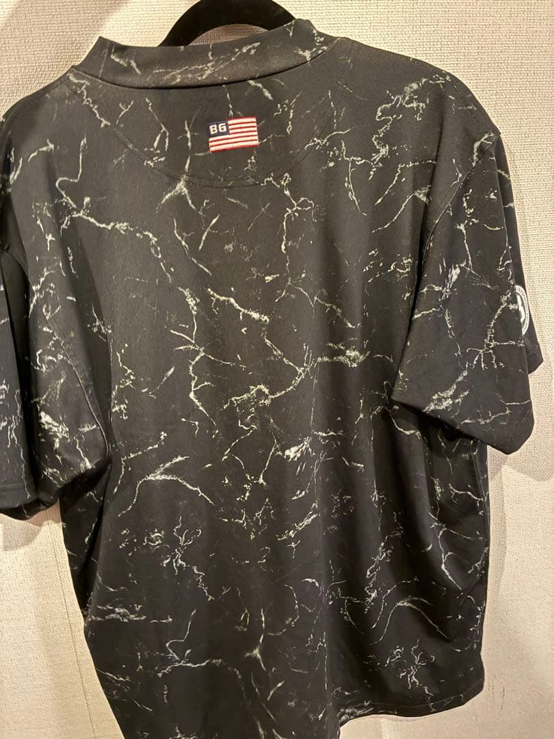 BRIEFING ブラックマーブルシャツ