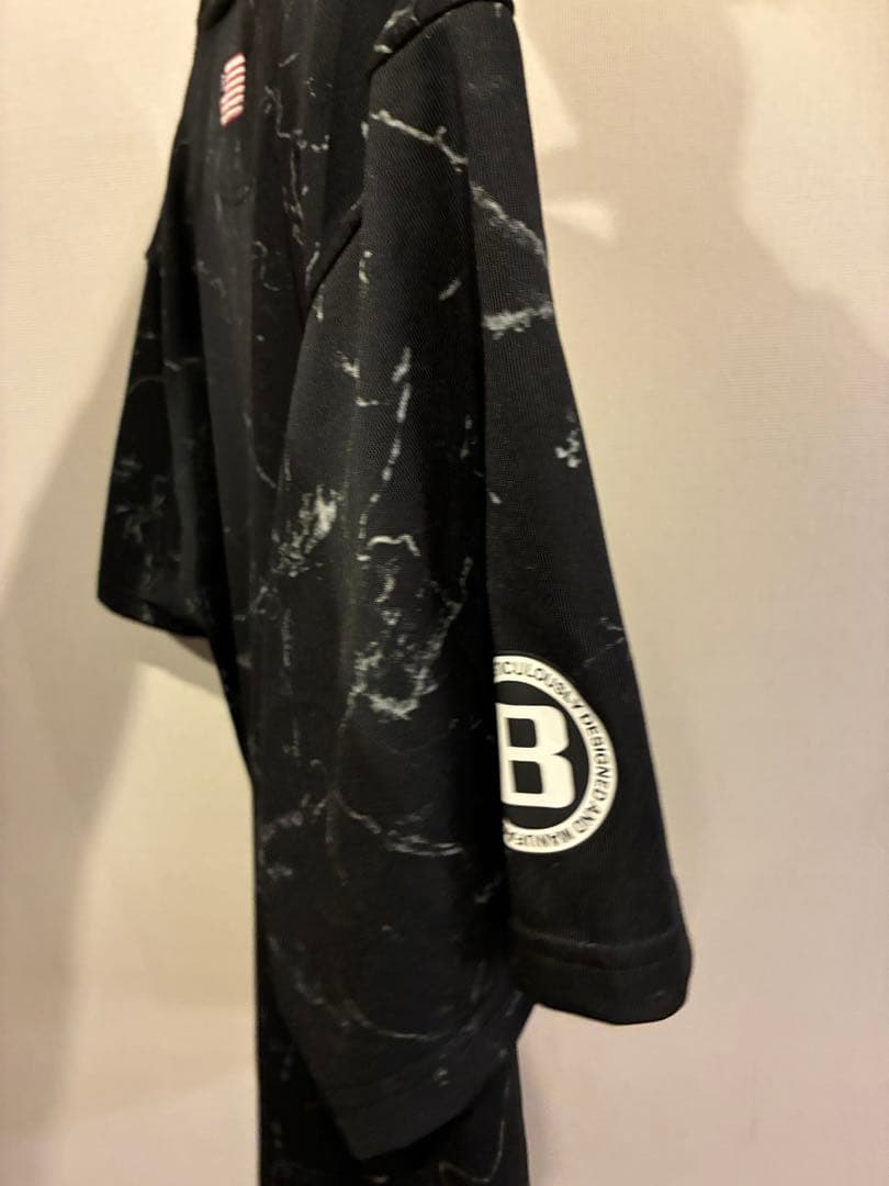 BRIEFING ブラックマーブルシャツ