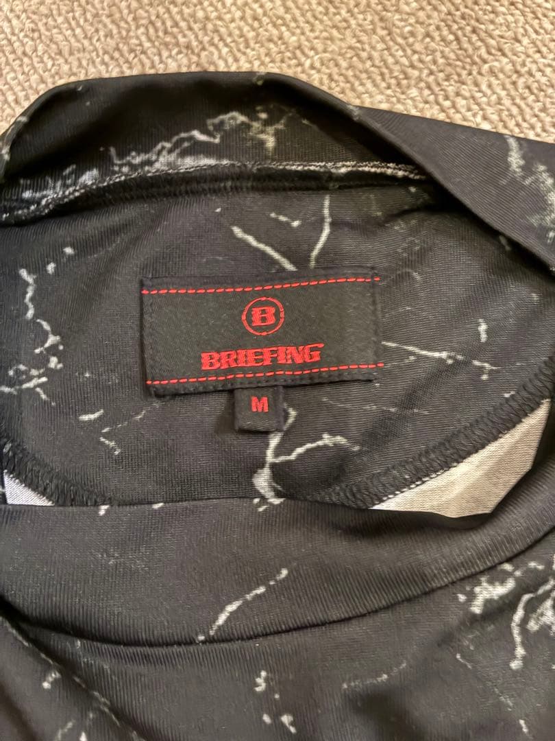BRIEFING ブラックマーブルシャツ