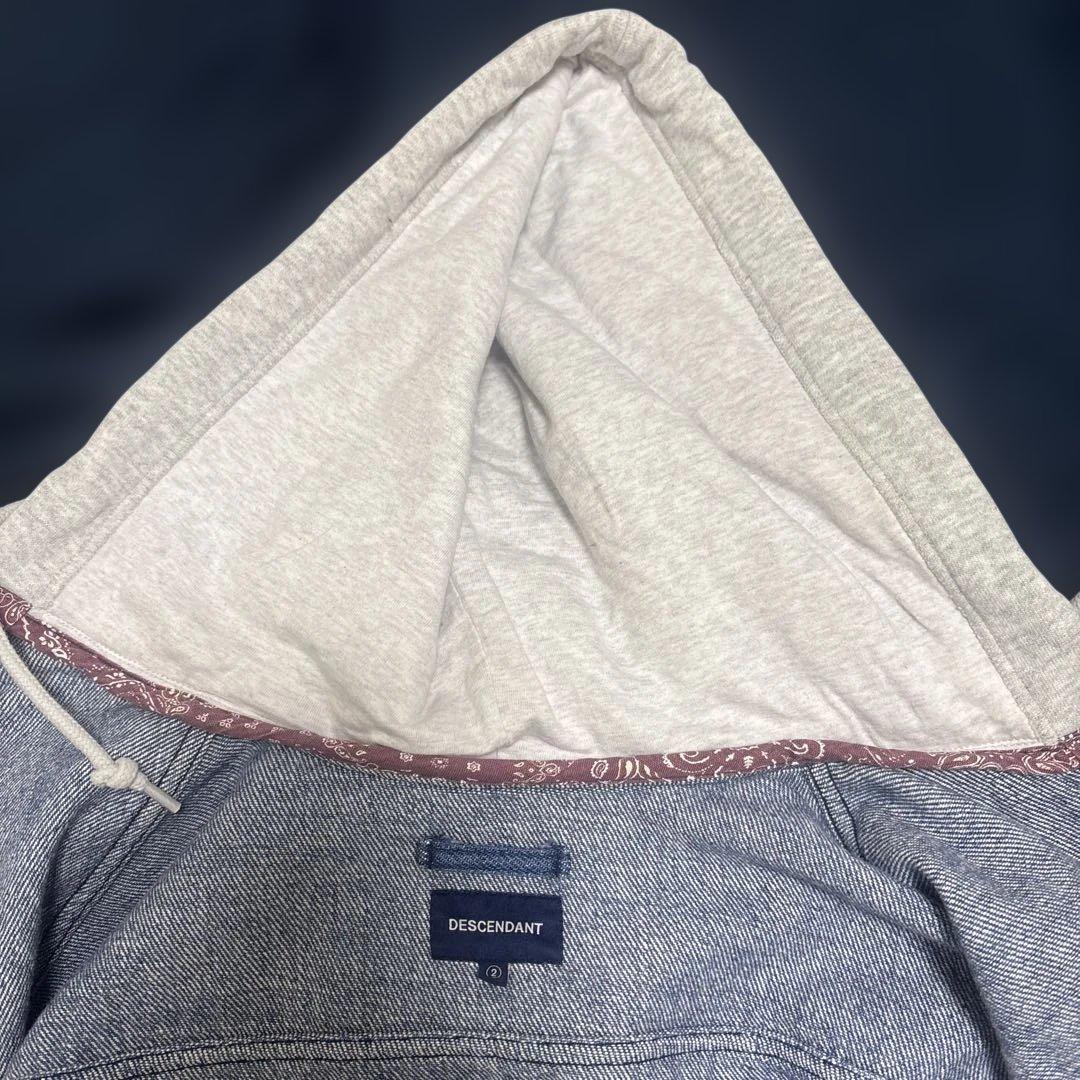 DESCENDANT SPICOLI HOODED デニム フード シャツM