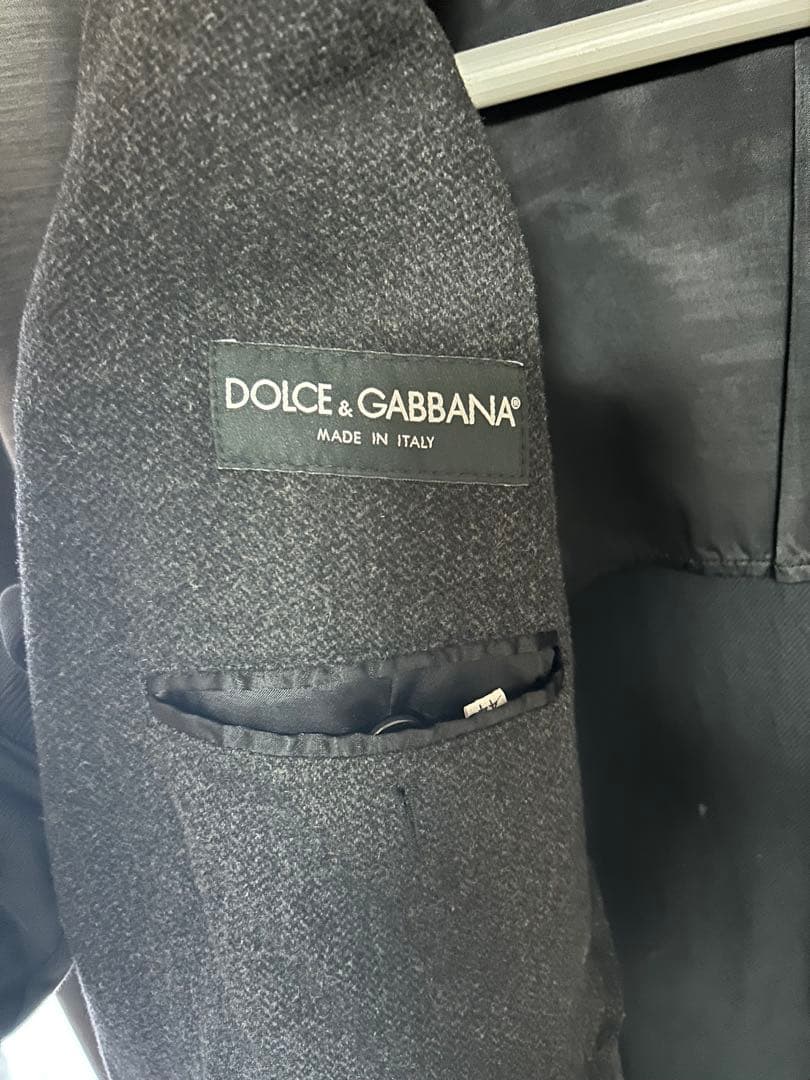 DOLCE & GABBANA ダークグレー チェスターコート