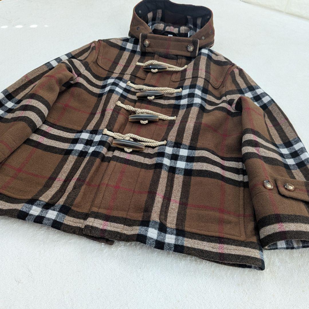バーバリー ダッフルコート ノバチェック柄 ブラウン系 M　　　　♦カイルア様♦