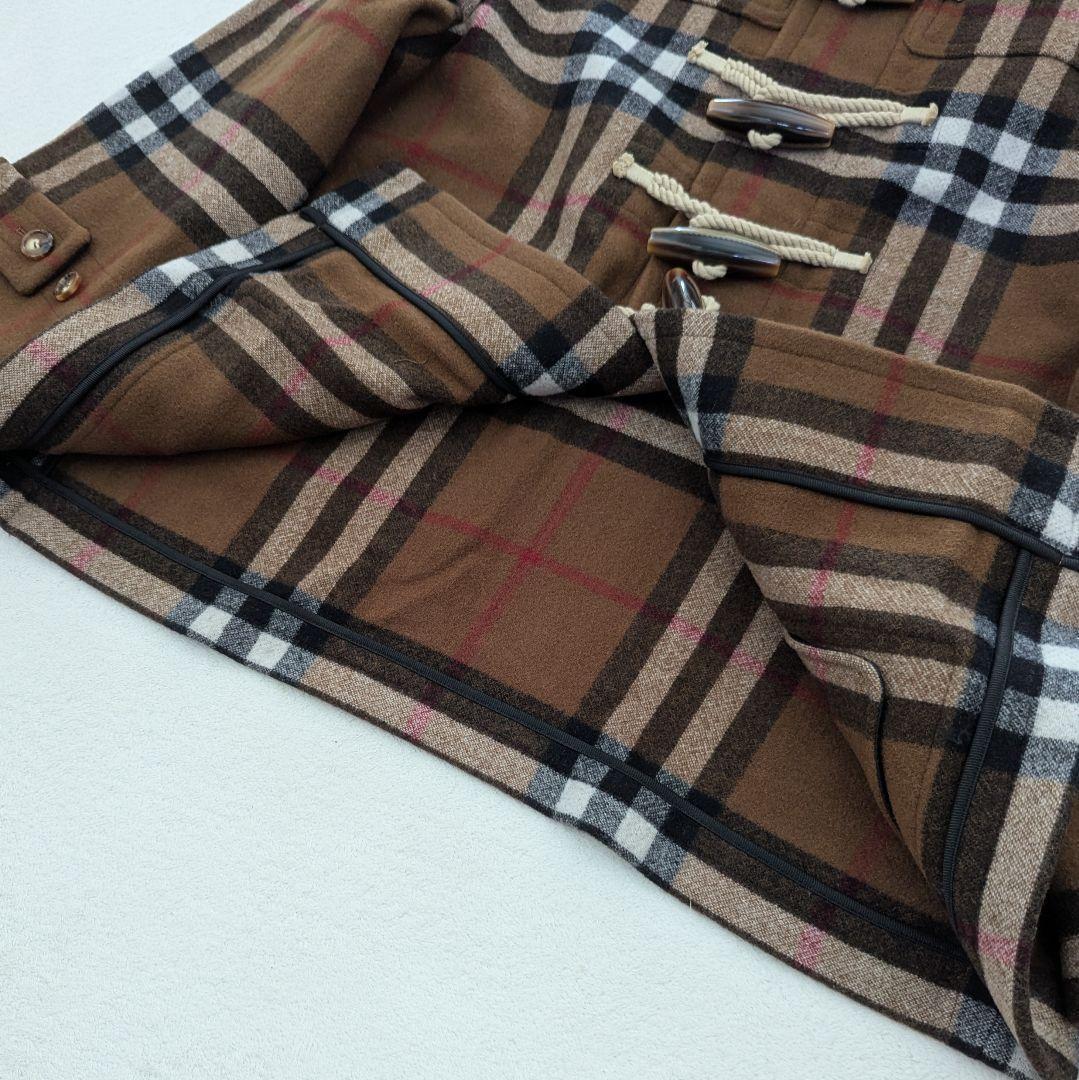 バーバリー ダッフルコート ノバチェック柄 ブラウン系 M　　　　♦カイルア様♦