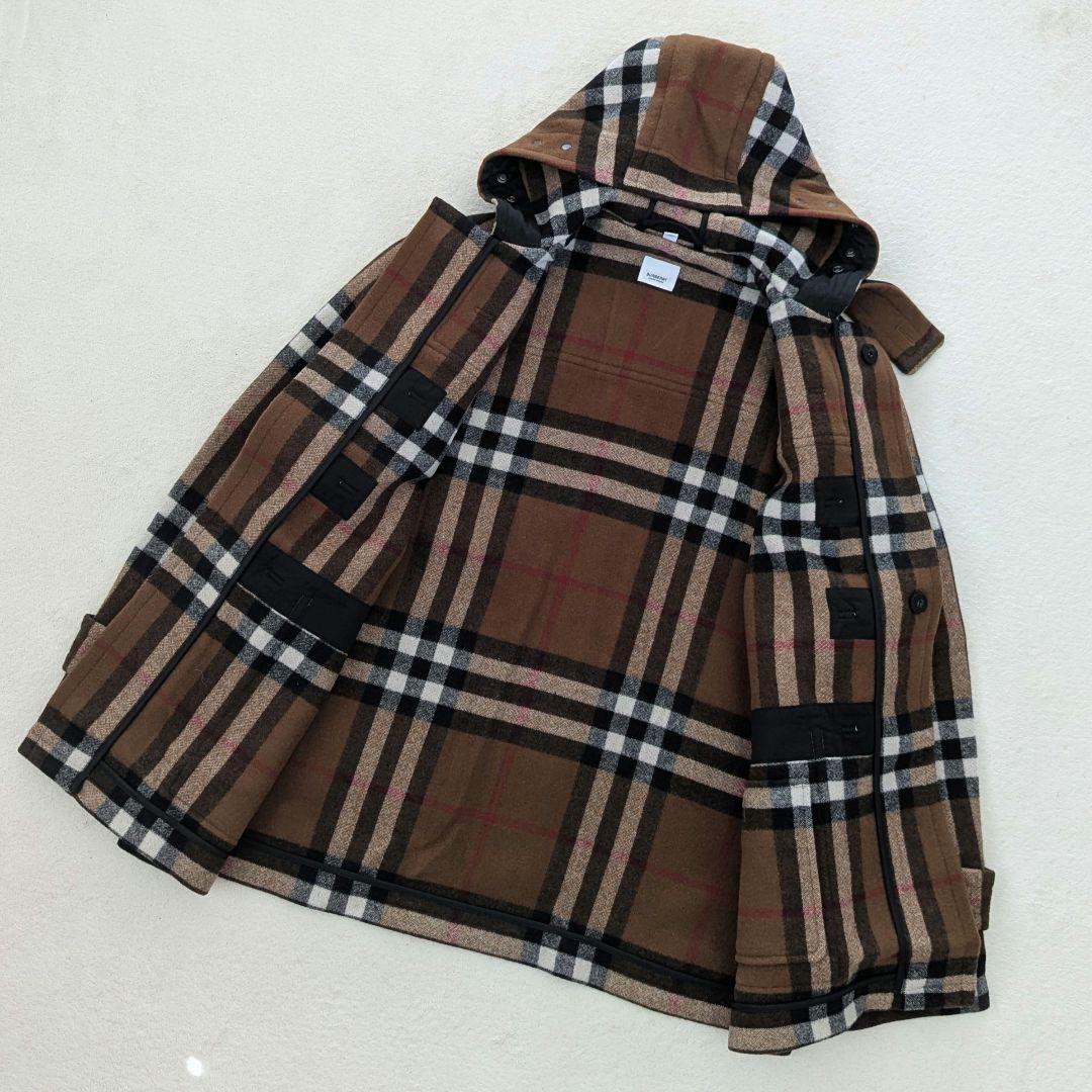 バーバリー ダッフルコート ノバチェック柄 ブラウン系 M　　　　♦カイルア様♦