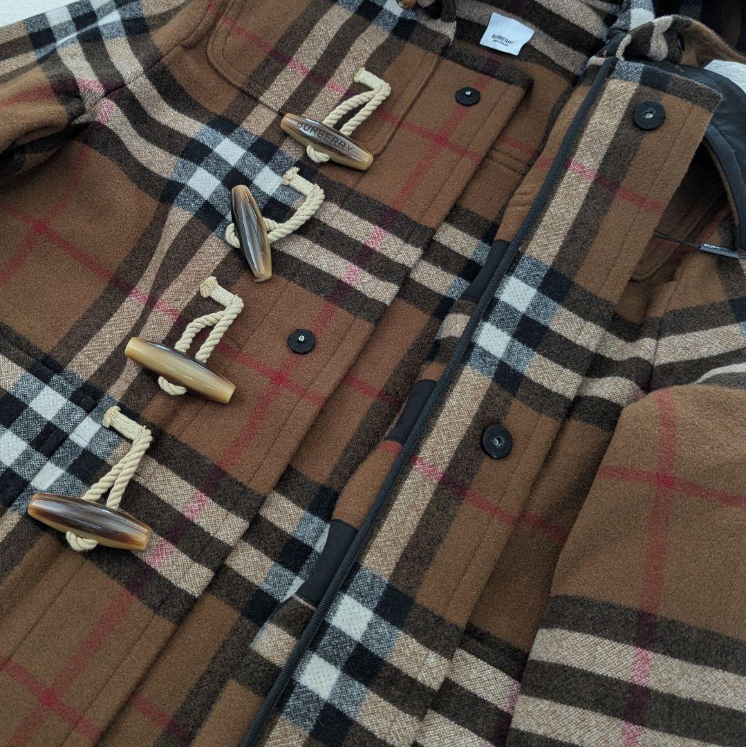 バーバリー ダッフルコート ノバチェック柄 ブラウン系 M　　　　♦カイルア様♦