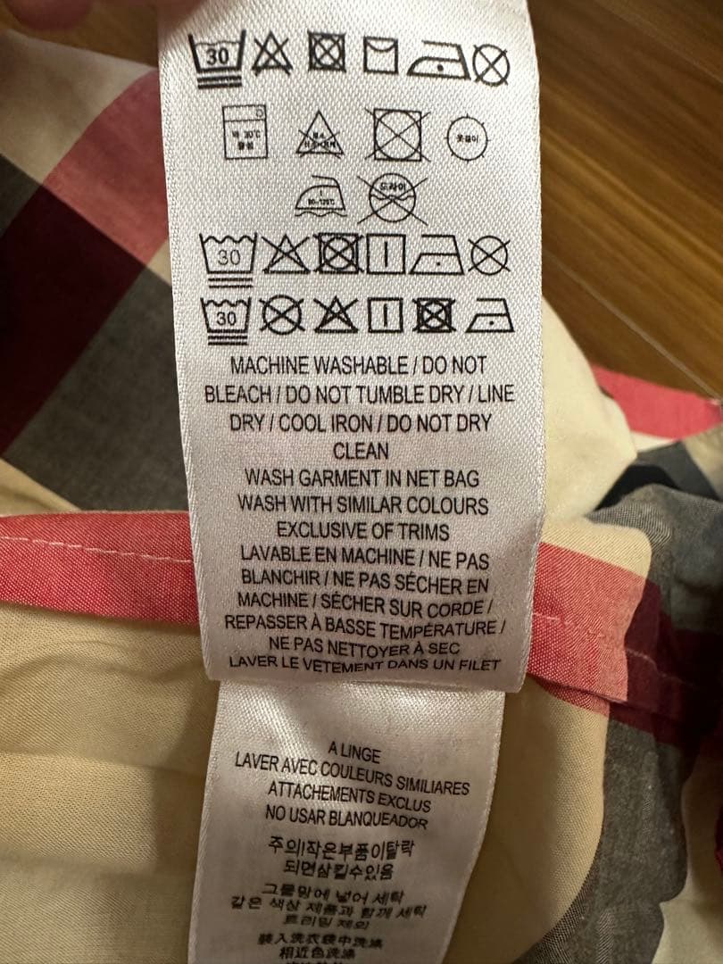 ゆ*ン様 Burberry Children チェック柄長袖ワンピース 160c