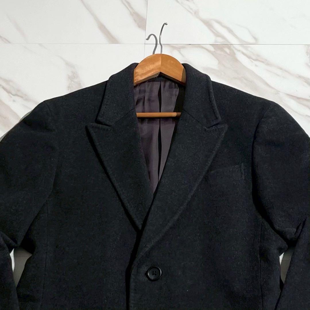 ポールスミス カシミヤ混 チェスターコート グレー ロング アウター 【93】