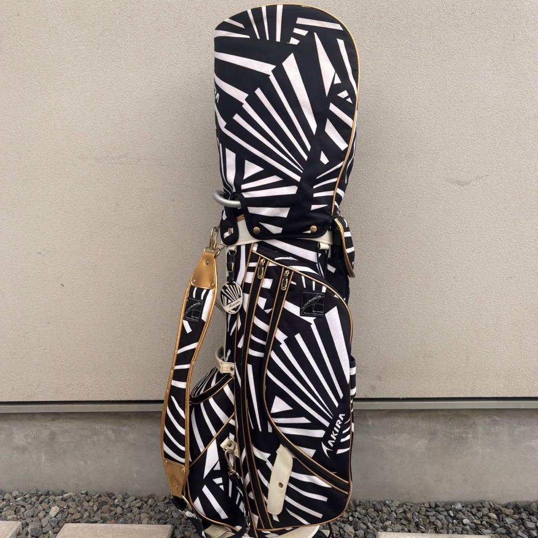 AKIRA キャディバッグ ゴルフバッグ フードあり