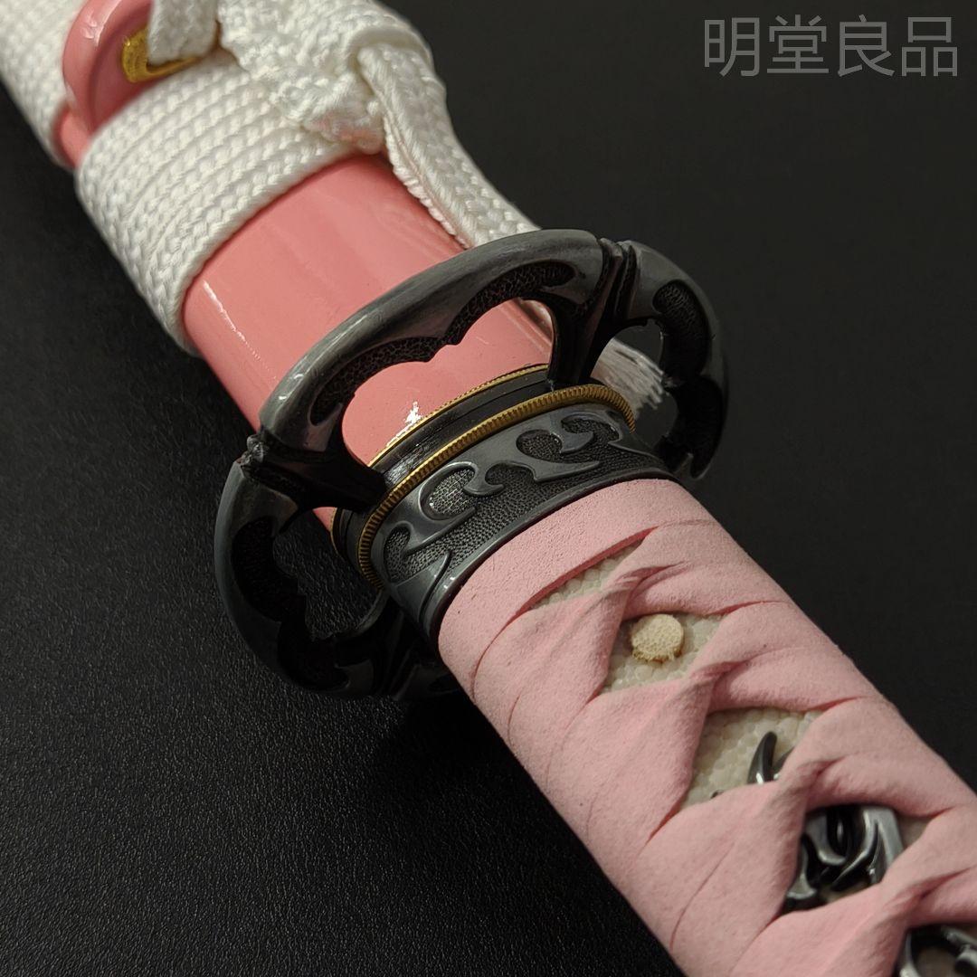 日本刀　模造刀　炎の紋　木製刀　硬木製　居合練習　コスプレ用　刀剣拵　武道具