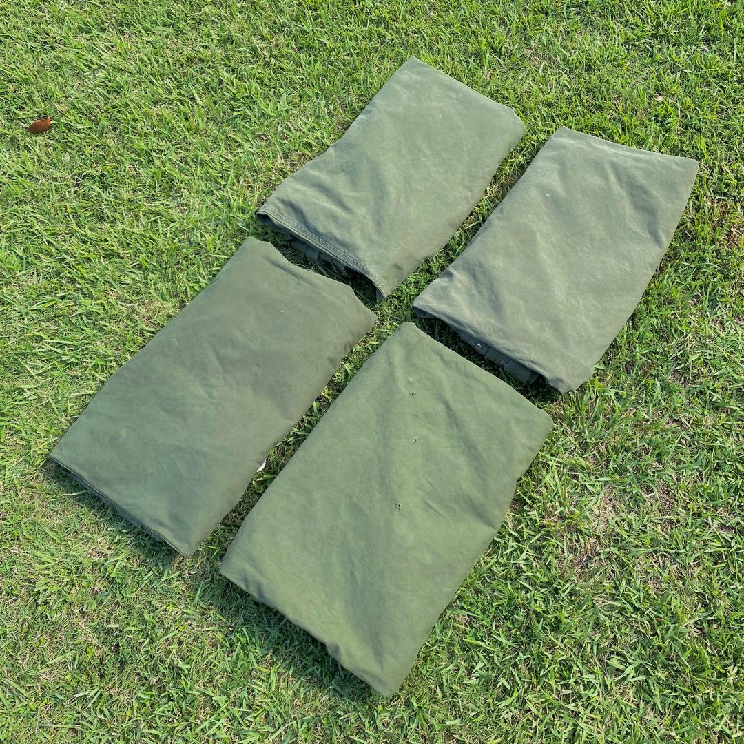 【超レア】ノルウェー軍幕　４枚セット　実物　ミリタリー　テント　キャンプ