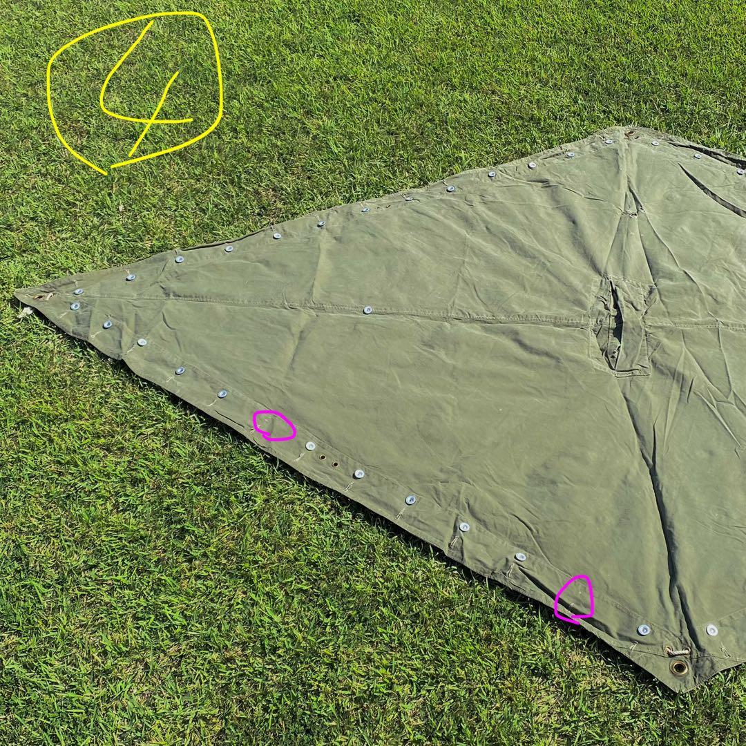 【超レア】ノルウェー軍幕　４枚セット　実物　ミリタリー　テント　キャンプ