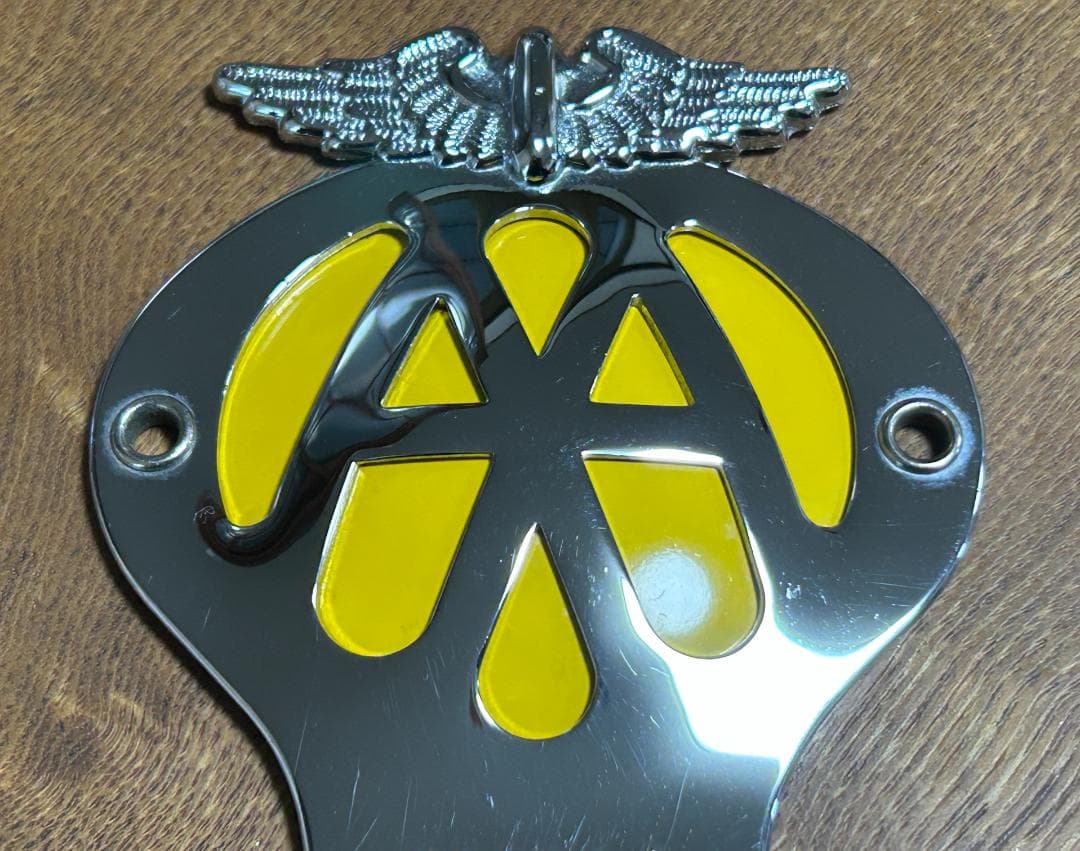 1960 年代の AA カーバッジ + キー、キーリング