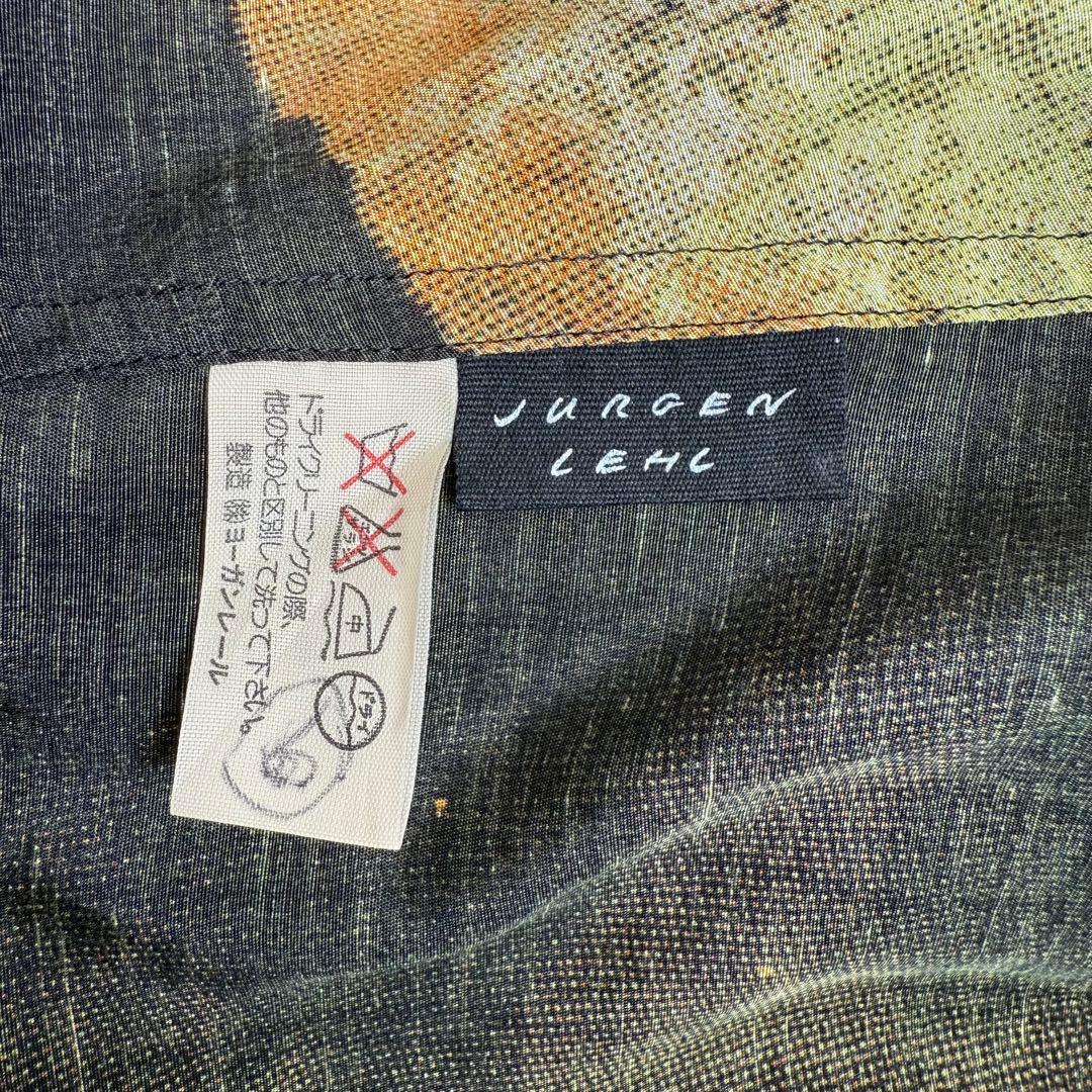 JURGEN LEHL 水彩風 シルクコットン カシュクールラップワンピース