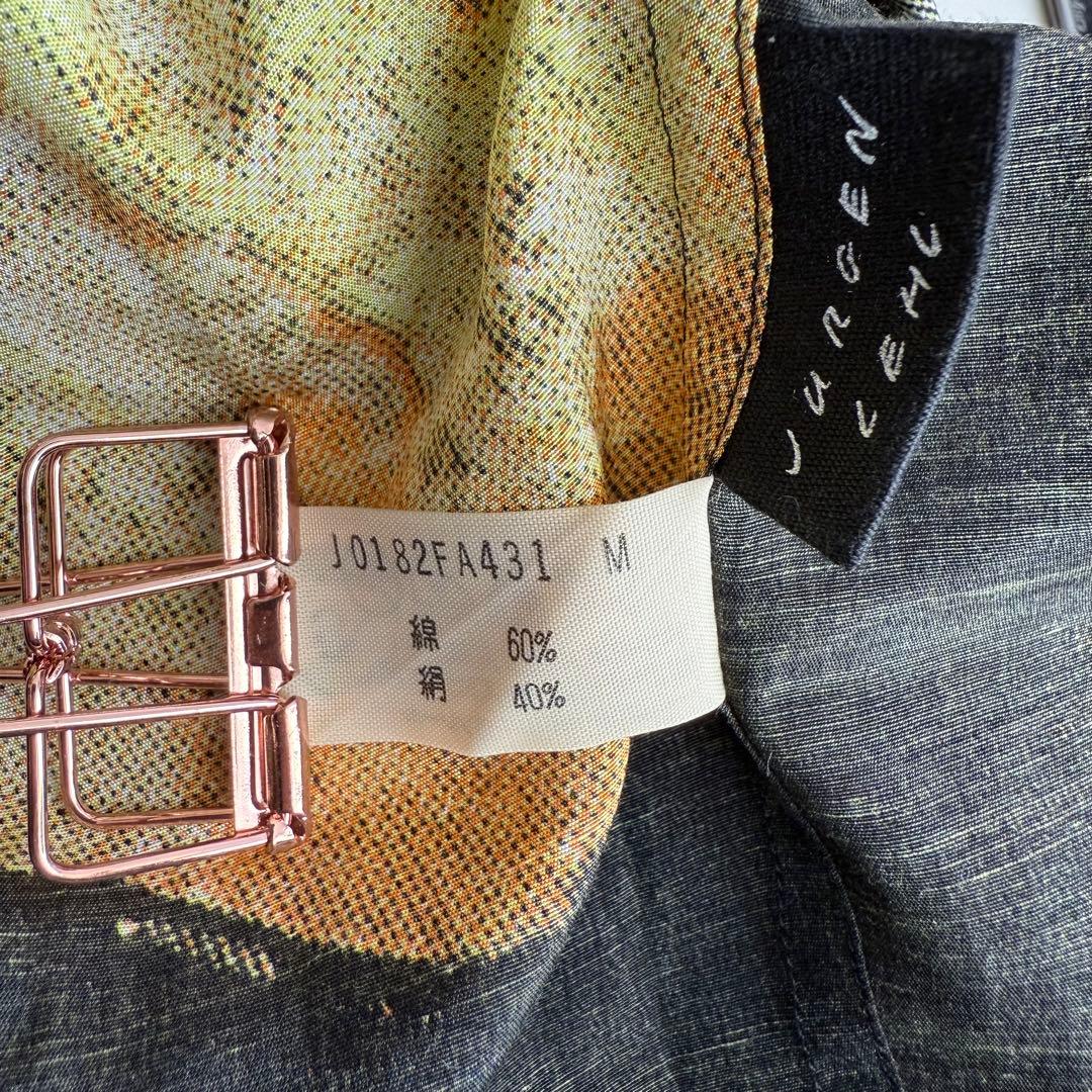 JURGEN LEHL 水彩風 シルクコットン カシュクールラップワンピース