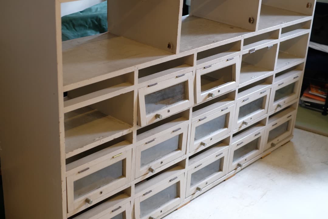 オープンシェルフ ４段 ヴィンテージ 無垢 特注品