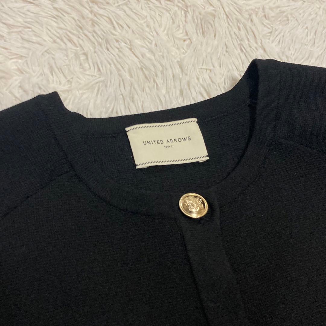 UNITED ARROWS 滝沢眞規子さん着用 黒 ケープカーディガン - メルカリ