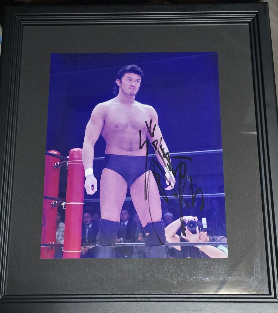 AEW (元新日本プロレス) 柴田勝頼 直筆サイン入りフォトフレーム