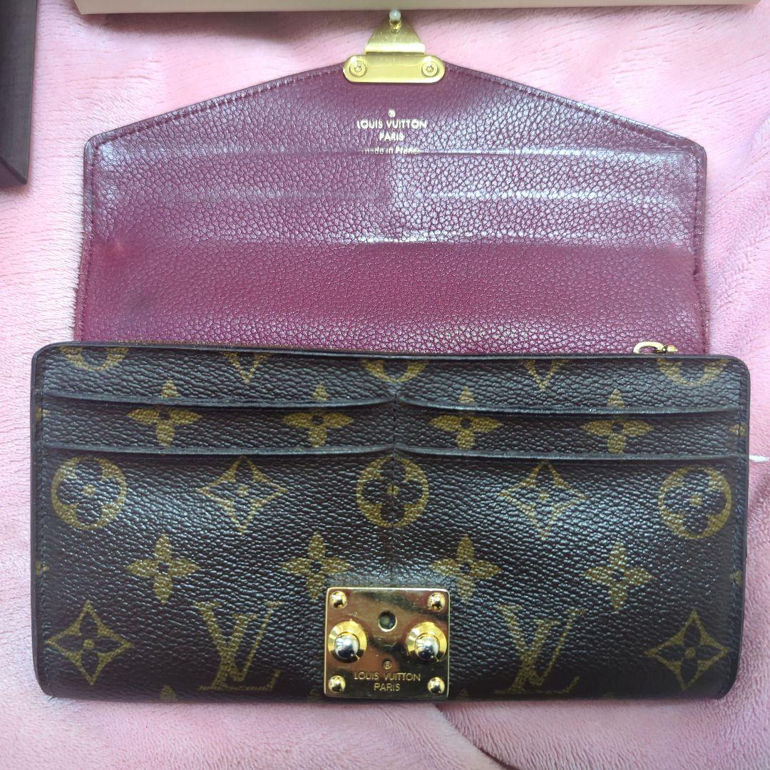 ルイヴィトン モノグラム ポルトフォイユ パラス ピンクパープル 長財布