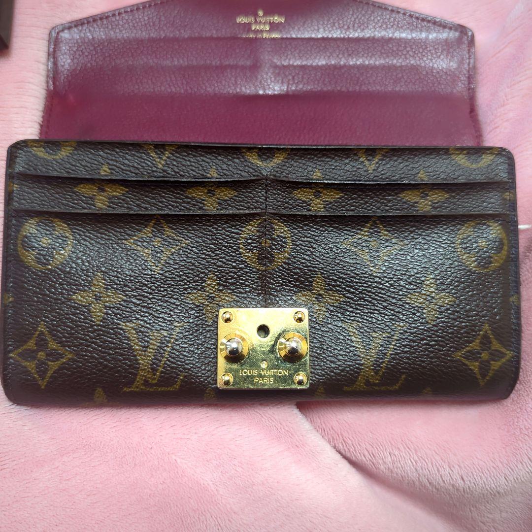 ルイヴィトン モノグラム ポルトフォイユ パラス ピンクパープル 長財布