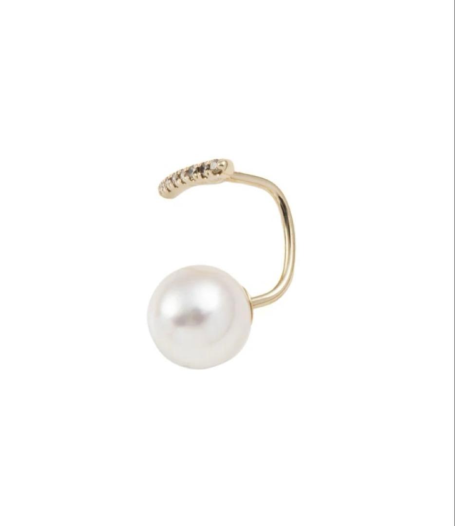 rn ！hirotaka ショートバー ダイヤピアス / アコヤパール