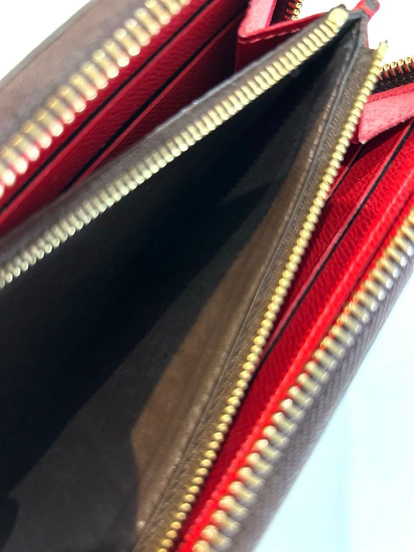 美品‼️ルイヴィトン ポルトフォイユ　クレマンス　　長財布　赤