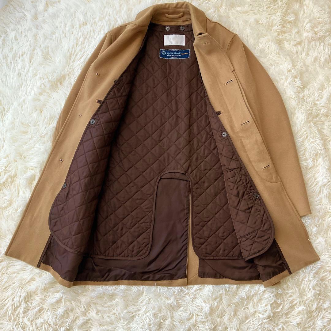 【美品】エディフィス ロロピアーナ ステンカラーコート ライナー付