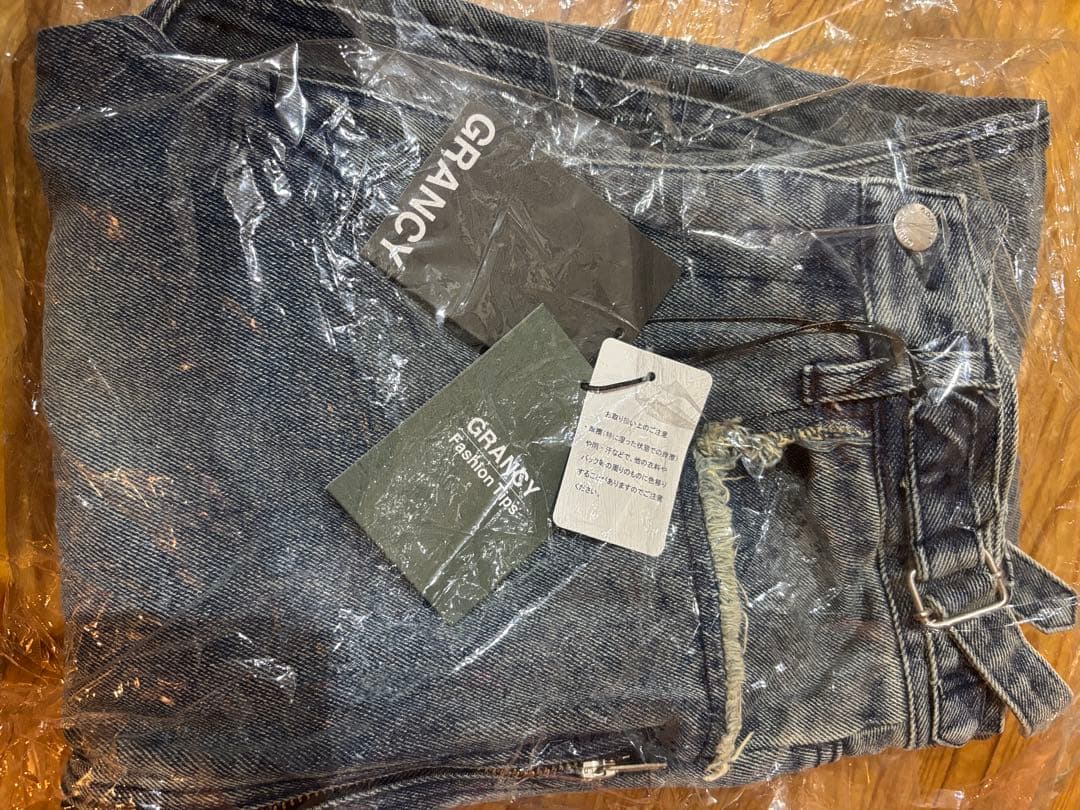 s*2様 新品GRANCYグランシージップデザイン バギーデニム パンツ