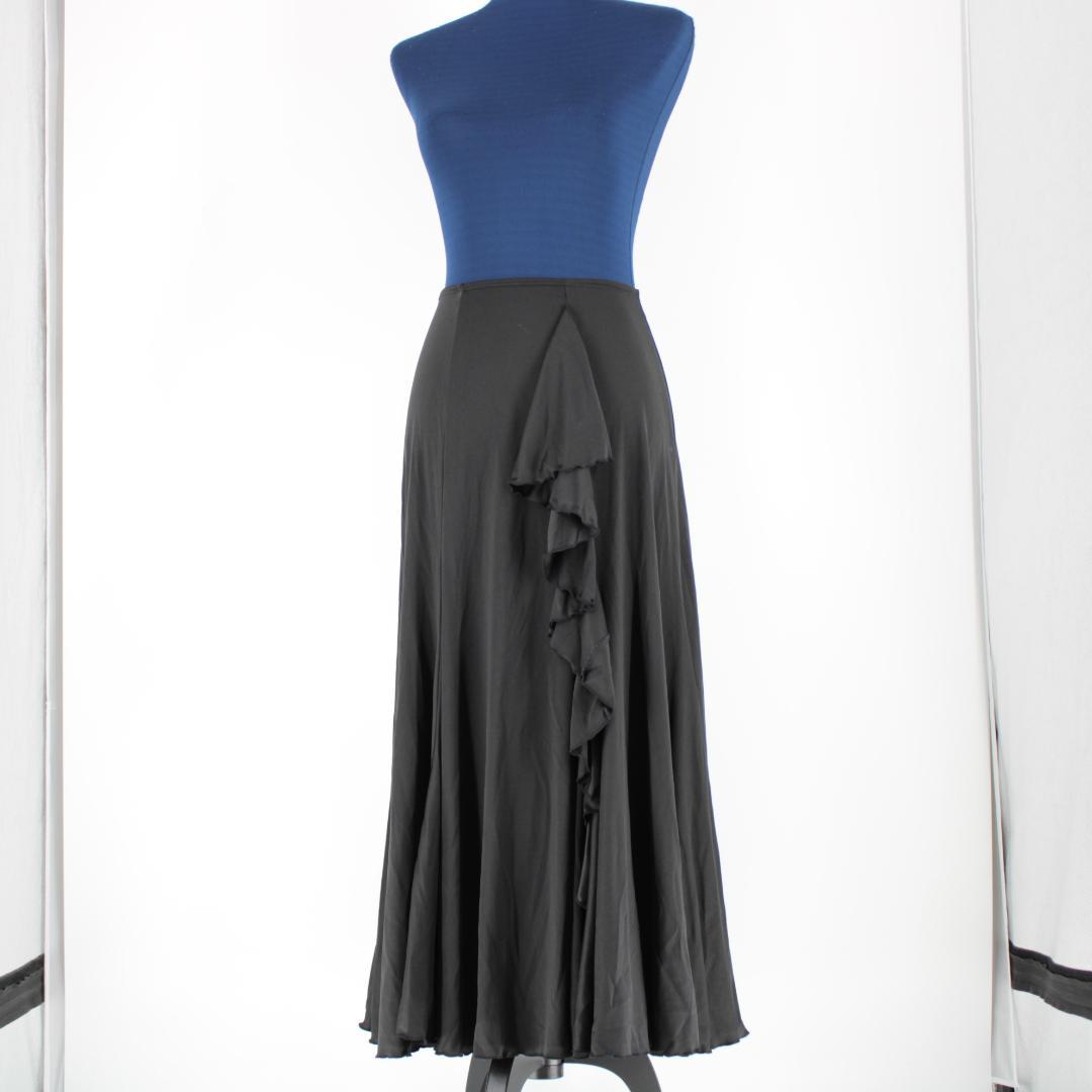 フラメンコ衣装】ブラック ファルダ スカート 無地 黒 レッスン 練習着