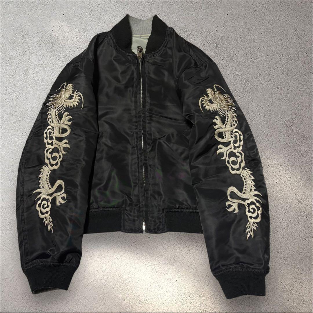 90's A BATHING APE MA-1 NIGO期 リバーシブル 刺繍