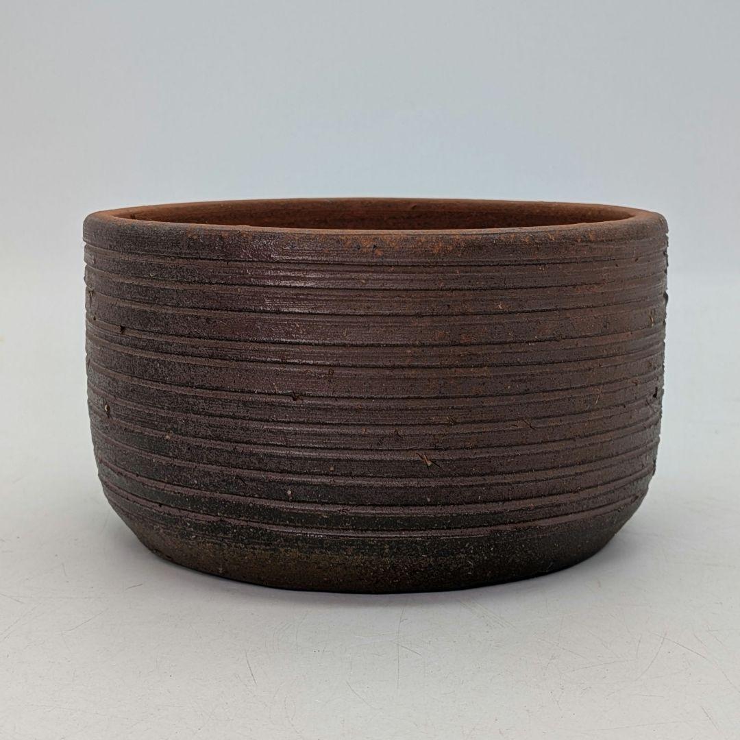 岡山県重要無形文化財 伊勢崎満 備前焼 建水 共箱栞 抹茶道具