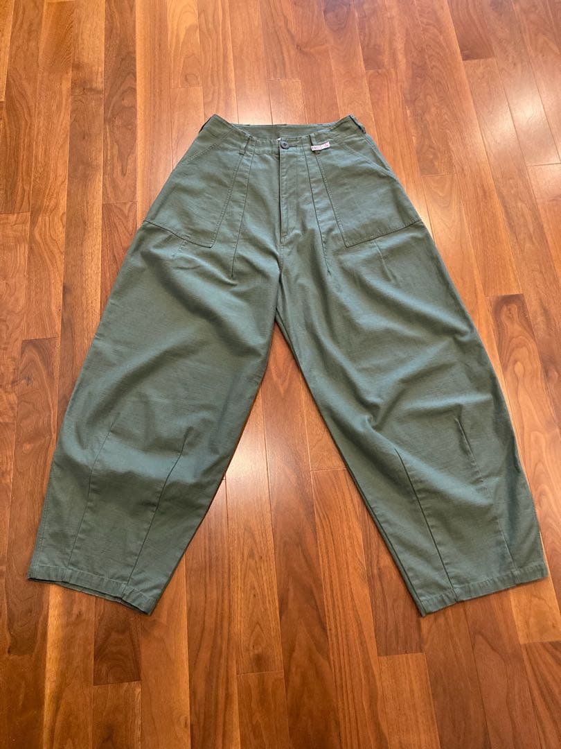 RHCロンハーマン　ワイドミリタリーパンツ（カーキ）