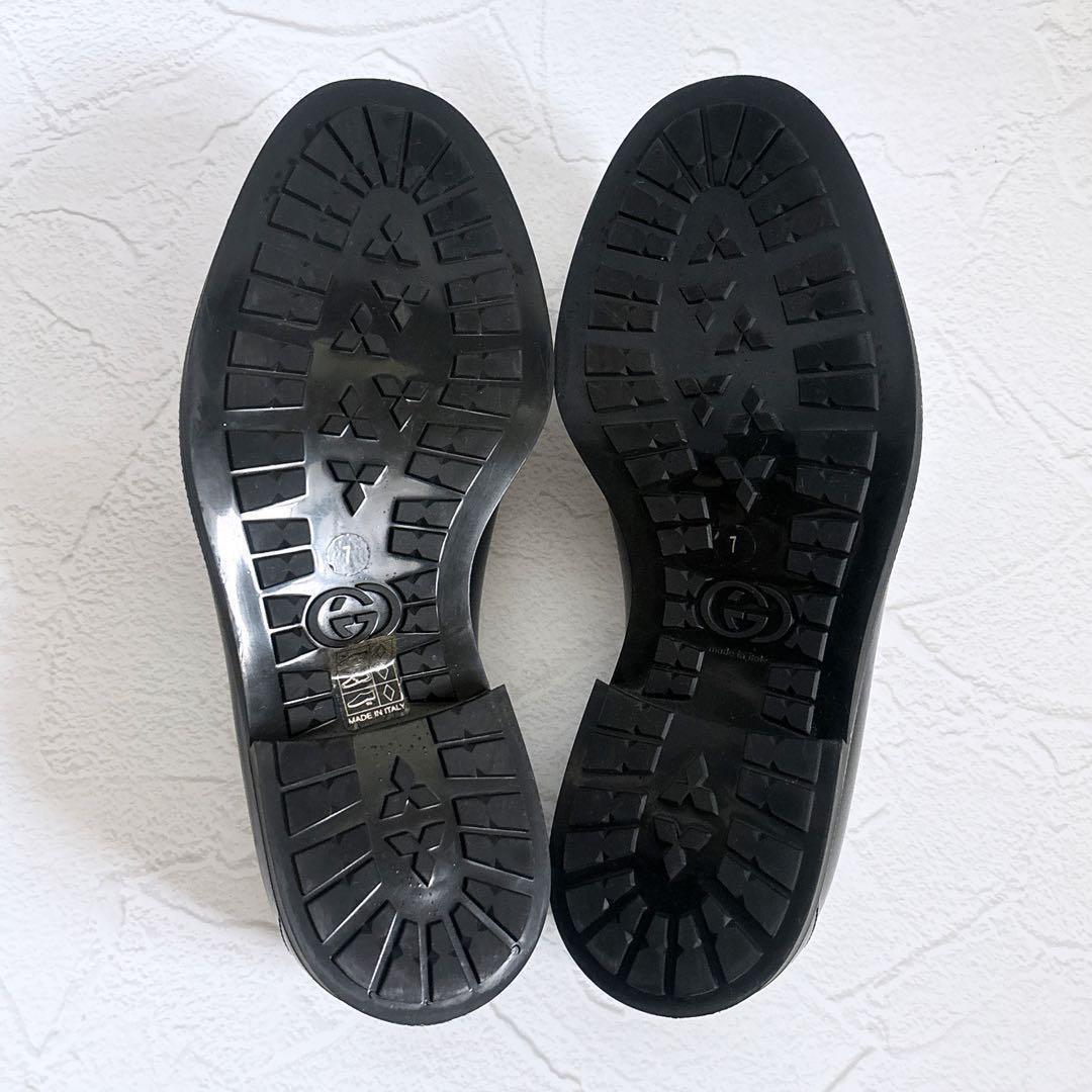 《美品》GUCCI ラバー ホースビット ローファー レインシューズ 黒 7