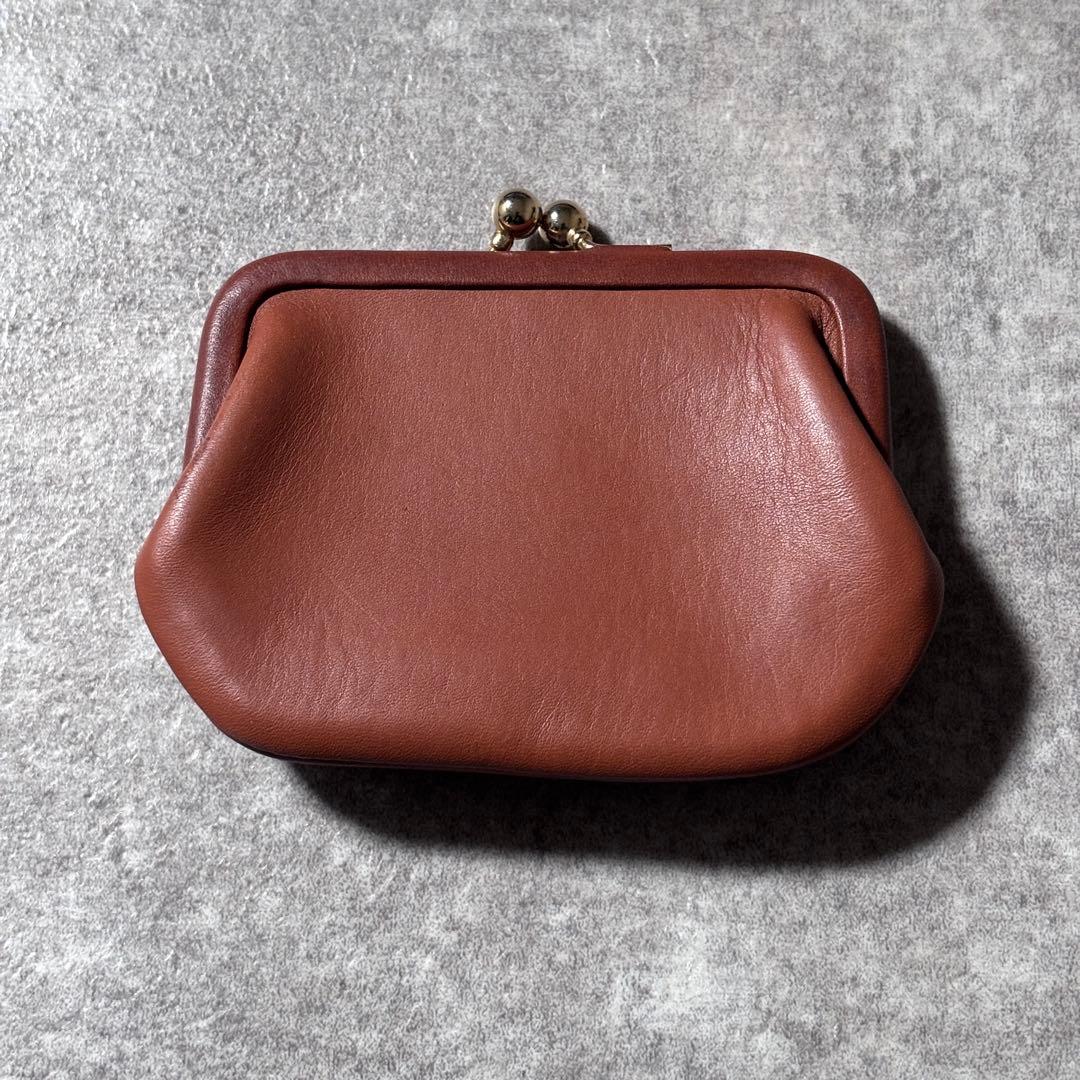 希少 美品 オールドコーチ がま口 コインケース グラブタンレザー